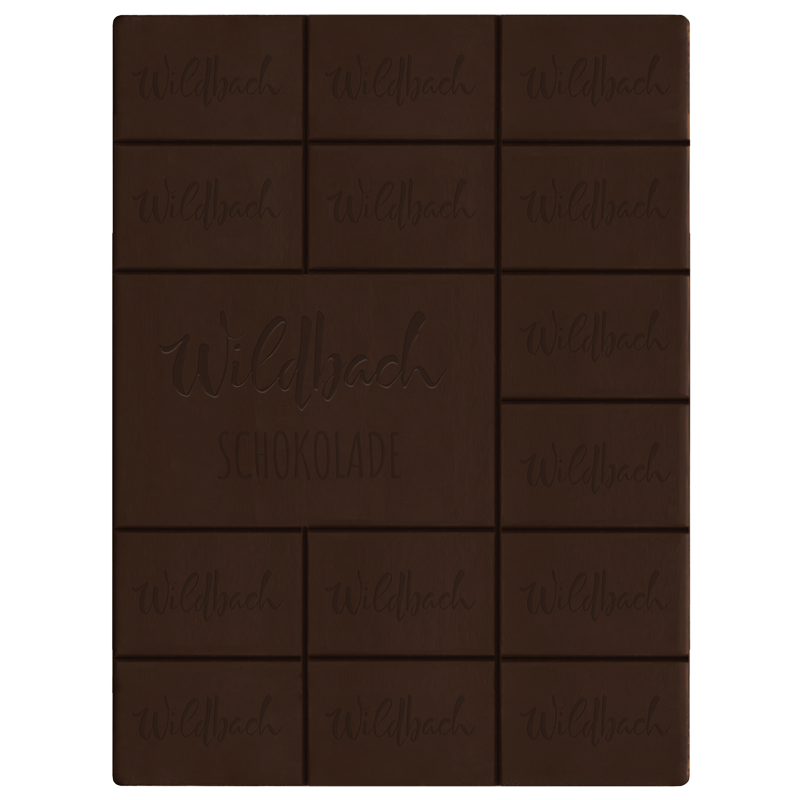 Edle Zartbitterschokolade gefüllt mit Marzipan - 70g Tafel ohne Banderole mit Deklaration